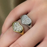 Anello Chevalier cuore pavè