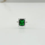 Anello Princess taglio smeraldo
