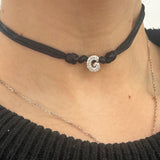 Choker Iniziale Minimal silver