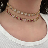 Collana choker much love Gold