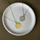 Collana Medaglietta rotonda 925