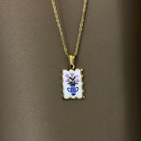 Collana vaso di fiori