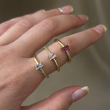 Anello baguette