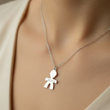 Collana bimbo/a acciaio