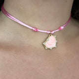 Choker Ginevra rosa