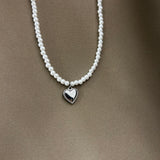 Collana Perle Cuoricino