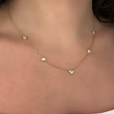 Collana cuoricini luce