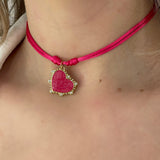 Choker Ginerva fucsia