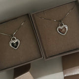Collana Cuore contorno sw silver