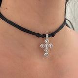 Choker Croce Magic Rosa