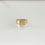 Anello Chevalier quadrato