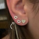 Orecchini cuore cornice