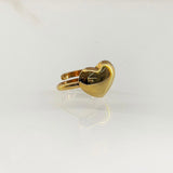 Anello cuore bombato