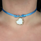 Choker Ginevra bianco