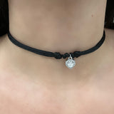 Choker cuore polare silver
