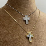 Collana Croce Scatolata argento