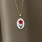 Collana Fiorellino rosso