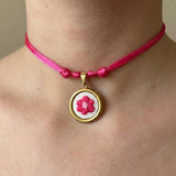Choker ricamo Primula