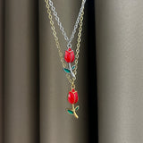 Collana Rosa rossa