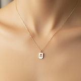 Collana fiore rosso