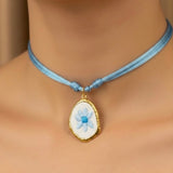 Choker ricamo Stella alpina