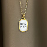 Collana Ubi tu Ibi ego rettangolare
