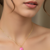 Collana Tulipano Smaltato Gold