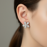 Orecchini Fiori zirconati