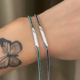 Bracciale Tennis targhetta uomo